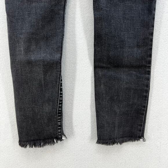 Free People Jeans Women's 27 (4) Black Classic Skinny Raw Hem Preppy Normcore - Picture 6 of 14
